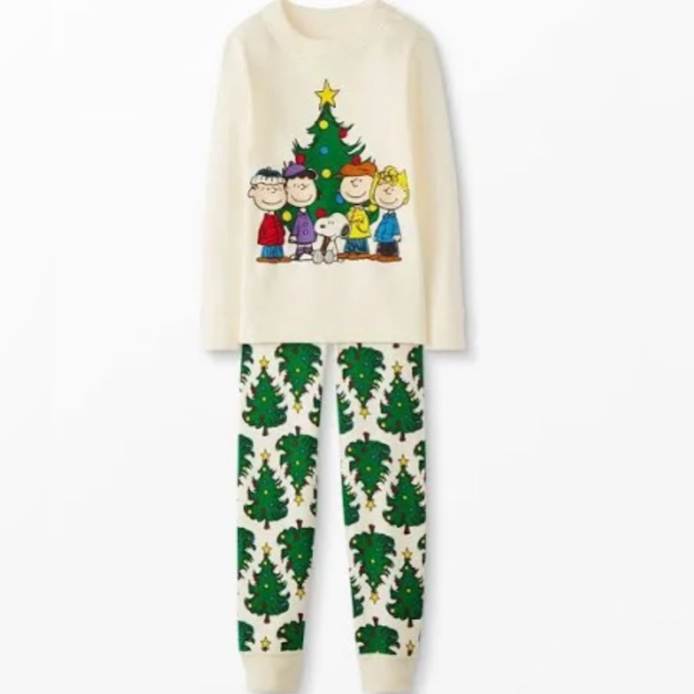 Hanna Andersson Peanuts Holiday PJ Set - size 110cm/5T